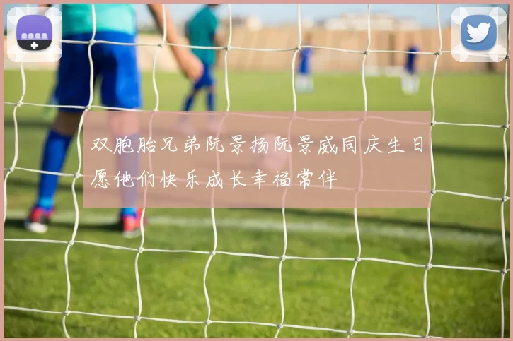 双胞胎兄弟阮景扬阮景威同庆生日愿他们快乐成长幸福常伴